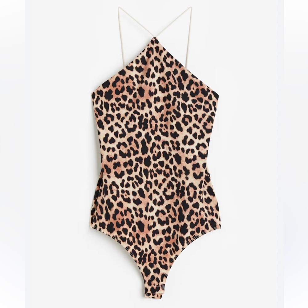 H&M Leopard Thong Bodysuit